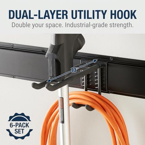 Aking Ace 96-Inch Heavy Duty Wall Mount Garden Tool Organizer for Garage - Image 2