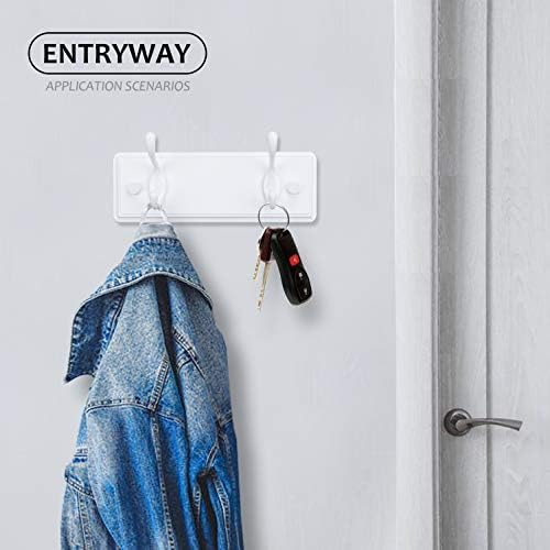 Badiano Heavy Duty Wooden Coat Rack, Wall-Mounted Organizer, 9 Inch, White - Image 5