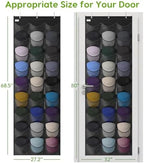 Baseball Hat Rack, 27 Pocket Over-The-Door Hat Organizer with Clear Deep Pockets to Display Baseball Caps Collection, Complete with 3 Over Door Hooks (Black, 27 Pockets) - Image 5