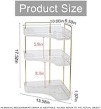 INVSSENE Corner Bathroom Countertop Organizer, Vanity Trays for Counter, Makeup Organizers, Perfume Tray, Kitchen Spice Rack, (Clear, 3 Tiers) - Image 2