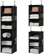 StorageWorks Hanging Closet Organizer, 6-Shelf with 2-in-1 Design, Ivory | Maximize Closet Space with Reinforced Shelves, Small Closet Storage Solution for Bedrooms, Dorms and RVs by StorageWorks