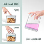 12 Pcs Pop Airtight Food Storage Containers with Lids for Kitchen Pantry Organization Stackable Cereal Snacks Flour Sugar Coffee Spaghetti (1.2, 2.0, 2.7, 3.3qt)*3 - Image 2