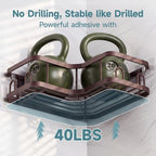 Veken Corner Shower Caddy 3-Pack, Advanced Rustproof Design&Stable Storage - Image 4