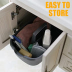 2-Pack Large Gray Cleaning Caddy for Cleaning Supplies with Handle - Portable Plastic Tote Organizer for Shower, Bathroom, Kitchen, Under Sink Storage - Image 7