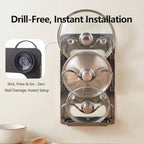 Pot Lid Organizer 3 Tier Foldable Lid Holder for Cabinet Door - Image 3