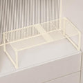 Extendable Metal Wire Shelf Organizer - Adjustable 15-24.4in Length, Stackable Storage Rack for Kitchen/Pantry/Bathroom/Shoe Cabinet/Tool Closet (1, Cream) by HGZBS