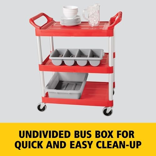 Rubbermaid Commercial Products Standard Bus/Utility Box, 4.6-Gallon, Gray, Plastic, Heavy Duty Restaurant Wash Basin/Dish Washing Tub for Kitchen Organization/Storage - Image 2