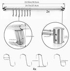 Audmore Kitchen Utensil Rack 1 PCS, 15.6” Pot & Pan Hanging Rack Wall Mount - Image 2
