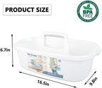 Large Cleaning Supplies Caddy Portable Shower Caddy Basket White - Image 5