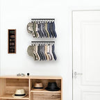 Mkono Hat Organizer, Metal Hat Rack for Wall Storage Holds 20 Caps Set of 2 - Image 2