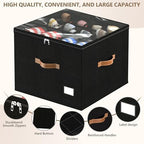 Vincona Shoe Organizer for Closet, 2 Pack Foldable Shoe Storage Bins with Clear Cover & Handles, 16-Compartment Shoe Box for Sneakers, Heels, Boots, Space-Saving Shoe Rack for Entryway, Dorm, RV - Image 3