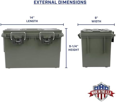 Sheffield XL Ammo Box Made in USA, Stackable Lockable Ammo Storage Box - Image 3