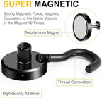 DIYMAG Magnetic Hooks, Strong Magents 4 Pack 85lbs for Cuise Cabins Black - Image 5