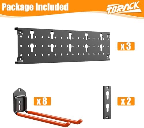 TORACK Garden Tool Organizer Wall Mounted, Folding Chair Storage Rack - Image 6