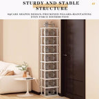 SAN HE Bamboo Shoe Rack 17 Tier- Vertical Shoe Rack for Small Spaces, Tall Narrow Shoe Rack Organizer for Closet Entryway Corner Garage and Bedroom,Skinny Shoe Shelf with Free Stackable DIY - Image 6