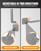 Hat Rack for Hat Storage(8-Pack), Multi-Purpose Hat Organizer, Strong Adhesive Hat Hooks for Wall, Hat Organizer for Baseball Caps, Two Mounting Options Hat Hook, Gray - Image 6