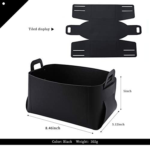 Leather Valet Tray, Jewelry Tray, Catchall Tray, Desktop Storage Organizer，Bedside Caddy for Men Key Wallet Watch Coin Phone Change,Candy Holder Sundries Tray,Convenient for Travel (Black) - Image 2