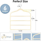 Velvet Hangers Space Saving Non Slip Pant Velvet Hangers Multi Layer Hanger - Image 5