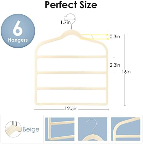 Velvet Hangers Space Saving Non Slip Pant Velvet Hangers Multi Layer Hanger - Image 5
