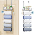 SWTYMIKI Over the Door Towel Rack - 6 Tier Towel Racks for Bathroom Wall Mounted, Towel Holder with Shelf, Hanging Rolled Towel Storage Organizer for Small Bathroom, Camper, RV, Sliver by SwtyMiki-TidyHomeSweetLife