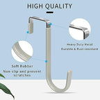 FYY Over the Door Hooks, Single-Hanger 4 Pack, Fits Doors 1 3/8" Grey - Image 3