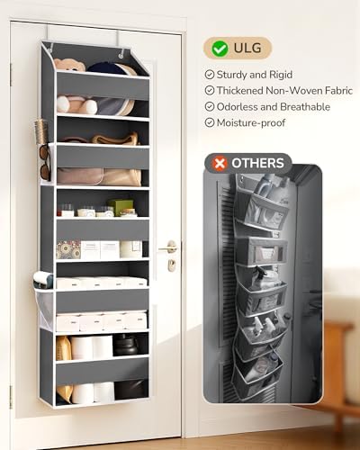 ULG 1 Pack Over Door Organizer Hanging Storage Dark Gray - Image 4