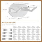 Niunuerga 36 Pack Adhesive Hat Hooks for Wall, Super Strong Hat Rack for Baseball Caps, Minimalist Hat Organizer Display for Home Decor, Hat Hangers Holder for Wall, Door, Closet, No Drilling (White) - Image 4