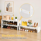 3 Pack Expandable 1 Tier Shoe Rack for Shoe Cabinet/Closet/Entryway - Image 3