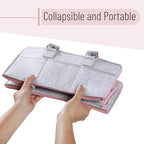 Mr. Pen- Baby Diaper Caddy Organizer, Gray, Pink Inside - Image 6
