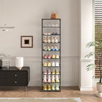Autonomier 10 Tier Tall Shoe Rack, Non-Woven Fabrics Narrow Shoe Shelf - Image 6