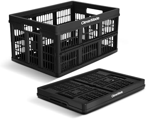 CleverMade Collapsible Utility Crate (100% Recycled) - 45L - Obsidian by CleverMade