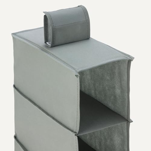 Amazon Basics 8-Tier Hanging Closet Shelf Shoe Organizer, Space Saving Storage, Foldable, 11.5 x 41 x 5.5 in, Dark Grey - Image 5