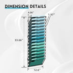 15-Tier Wall File Organizer, Hanging File Holder, Wall Mounted Mail Sorter - Image 2