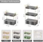YCIA&DONE Bathroom Counter Organizer, Large Makeup Organizer Countertop, Shelf Storage, Vanity Tray, Easily Assemble for Bathroom Organizers and Storage, Undersink, Cabinet, 2 Tiers Grey - Image 4