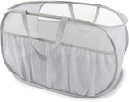 Collapsible Laundry Baskets, Upgrade Pop Up Laundry Hamper with Convenient Bags, Foldable Laundry Basket Mesh Light Weight, Easy to Carry Clothes Hampers for Laundry, Dorm, Toys, Travel Grey by BATTOO