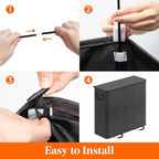 Lifewit Triple Laundry Hamper with Lid, Removable Laundry Bags, Black - Image 4