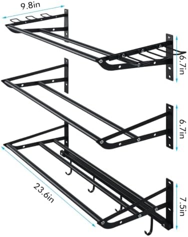 XCSOURCE Sports Equipment Organizer, 3-Tier Wall Mount Ball Storage Rack - Image 6