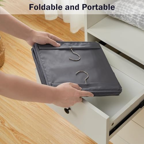 YOUDENOVA Hanging Closet Organizer, Closet Organizers and Storage, Grey | 6-Shelf Hanging Clothes Organizer with Waterproof Oxford Fabric, Ideal for Dorm Room Essentials, Clothes & Shoes - Image 5
