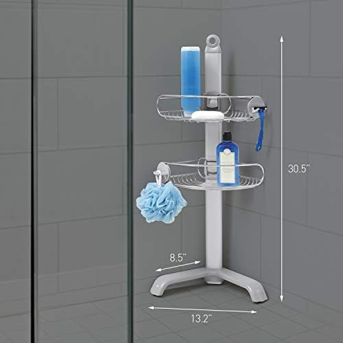 simplehuman Corner Shower Caddy, Stainless Steel and Anodized Aluminum - Image 3