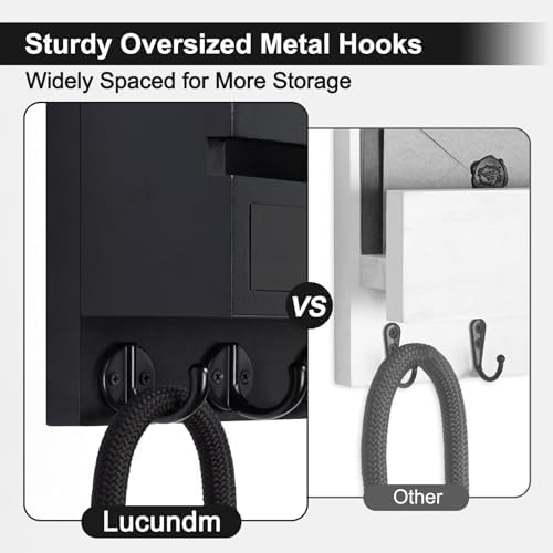 Key Holder Wall Mount, Mail Holder with Storage Drawer - Image 4