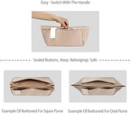 ZTUJO Purse Organizer Insert For Handbag & Tote Shaper,Tote Bag Organizer Insert For Speedy Neverful, 6 Sizes(Slender Medium,Silky Beige) - Image 2