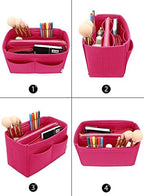 LEXSION Felt Purse Organizer Insert, Tote Bag Shaper Dividers with 5 Sizes - Image 4