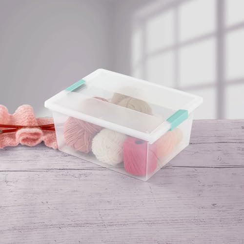 Sterilite Clip Box, Stackable Clear Plastic Bins- Deep, 16-Pack - Image 5