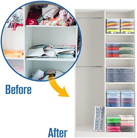 Clothes Storage Bag, Sweater Bags Moth Proof, Clothing, Linen, 24x13, 5 Pk - Image 5