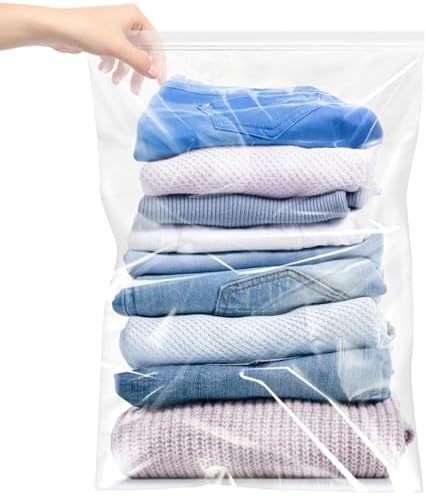Yotelab Large 5 Gallon Plastic Zipper Storage Bags, 18x24 Inch, 20Pcs by Yotelab