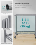 SONGMICS Laundry Basket with Wheels, 3-Section, 52.7 Gallons (199.5 L) - Image 5
