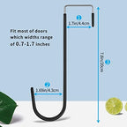 FYY Over the Door Hooks, Single-Hanger 4 Pack, Fits Doors 1.6" Black - Image 2