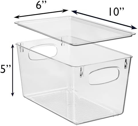 ClearSpace Pantry Storage Bins with Lids for Kitchen & Fridge, 6 Pack - Image 4