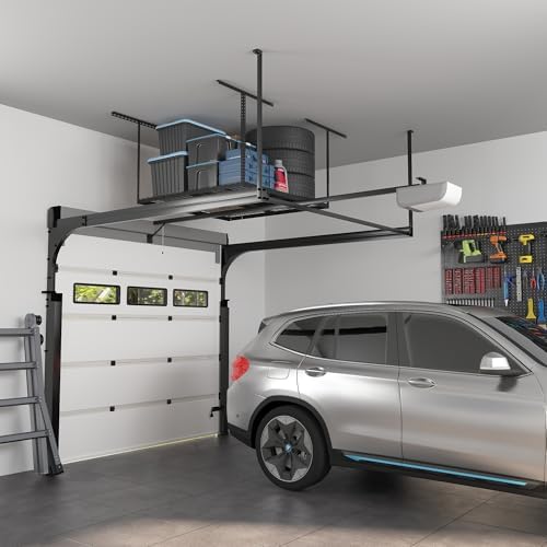 FLEXIMOUNTS 4x4 Overhead Garage Ceiling Storage Rack Organization, Black - Image 7