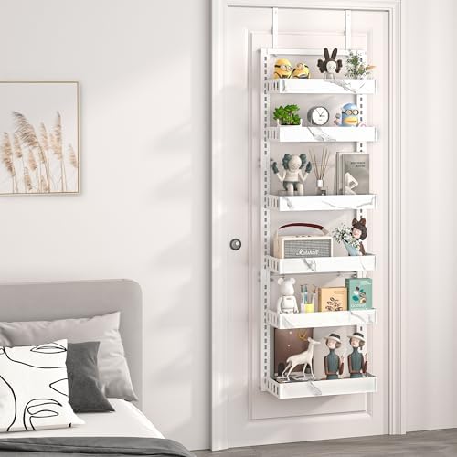 BUKFEN Over the Door Pantry Organizer, 6-Tier Adjustable Basket Spice Rack - Image 5